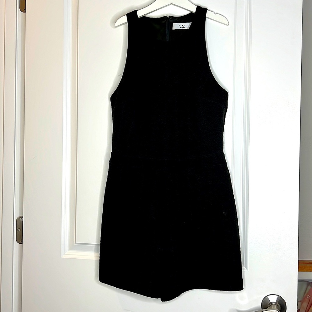 Size small black textured Ali & Jay Romper.